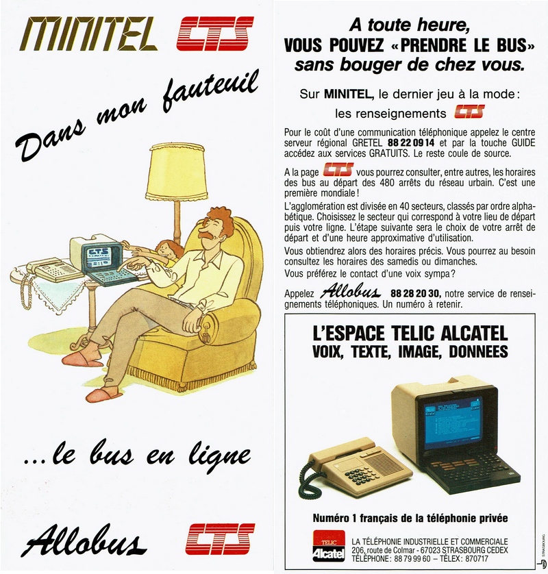 Les Services Minitel: Les BUS CTS  Strasbourg